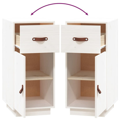 vidaXL Sideboard White 34x40x75 cm Solid Wood Pine