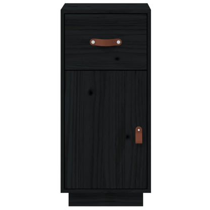 vidaXL Sideboard Black 34x40x75 cm Solid Wood Pine