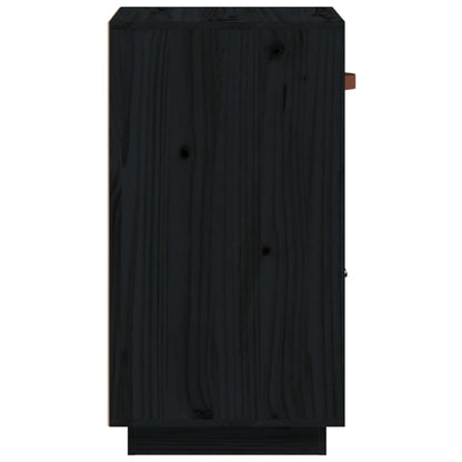 vidaXL Sideboard Black 34x40x75 cm Solid Wood Pine