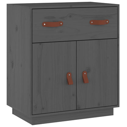 vidaXL Sideboard Grey 65,5x40x75 cm Solid Wood Pine
