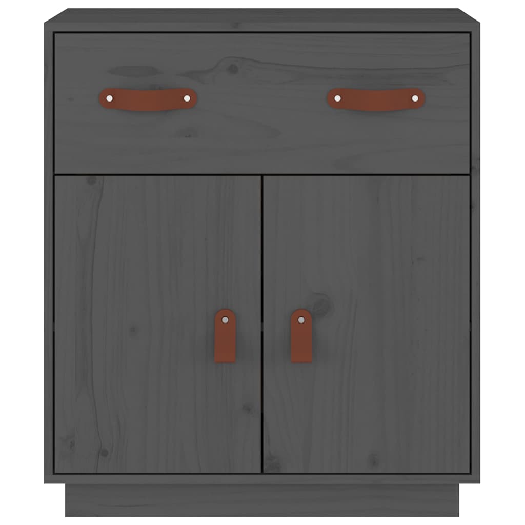 vidaXL Sideboard Grey 65,5x40x75 cm Solid Wood Pine