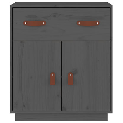 vidaXL Sideboard Grey 65,5x40x75 cm Solid Wood Pine