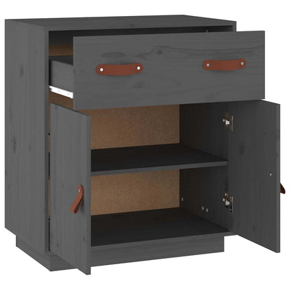 vidaXL Sideboard Grey 65,5x40x75 cm Solid Wood Pine