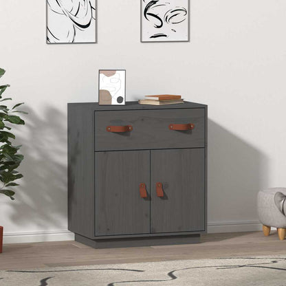 vidaXL Sideboard Grey 65,5x40x75 cm Solid Wood Pine