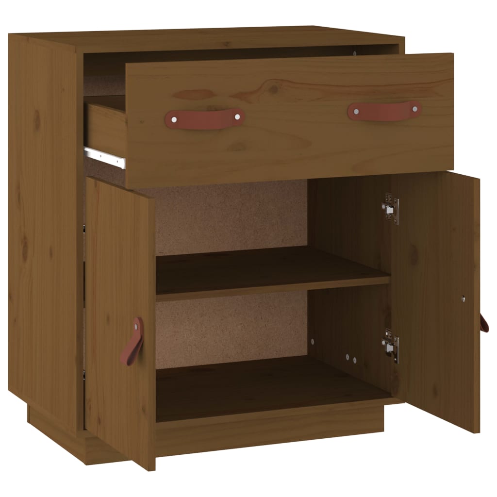 vidaXL Sideboard Honey Brown 65.5x40x75 cm Solid Wood Pine
