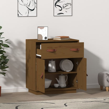 vidaXL Sideboard Honey Brown 65.5x40x75 cm Solid Wood Pine