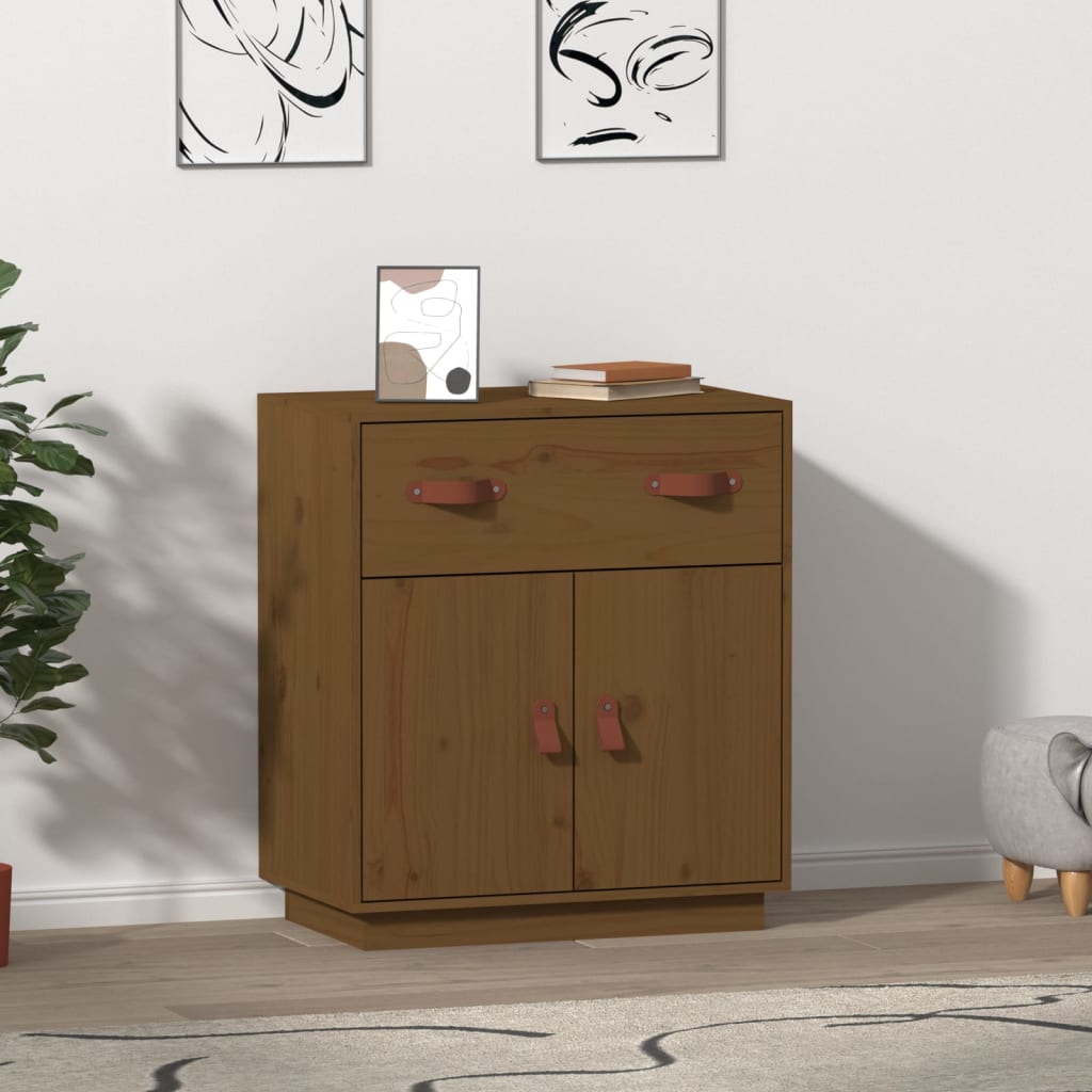 vidaXL Sideboard Honey Brown 65.5x40x75 cm Solid Wood Pine
