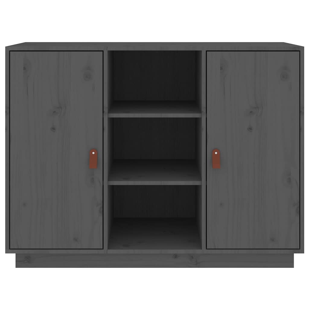 vidaXL Sideboard Grey 100x40x75 cm Solid Wood Pine