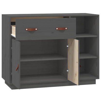 vidaXL Sideboard Grey 98.5x40x75 cm Solid Wood Pine