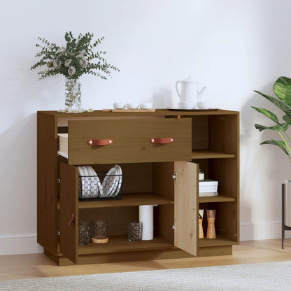 vidaXL Sideboard Honey Brown 98.5x40x75 cm Solid Wood Pine