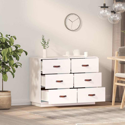 vidaXL Sideboard White 100x40x75 cm Solid Wood Pine