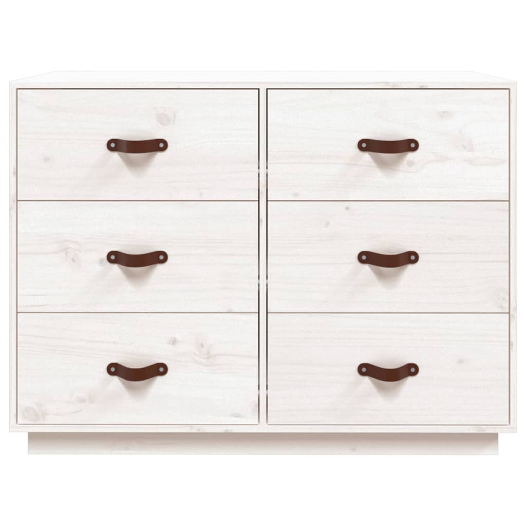 vidaXL Sideboard White 100x40x75 cm Solid Wood Pine