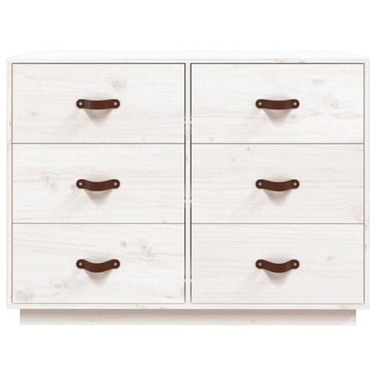 vidaXL Sideboard White 100x40x75 cm Solid Wood Pine