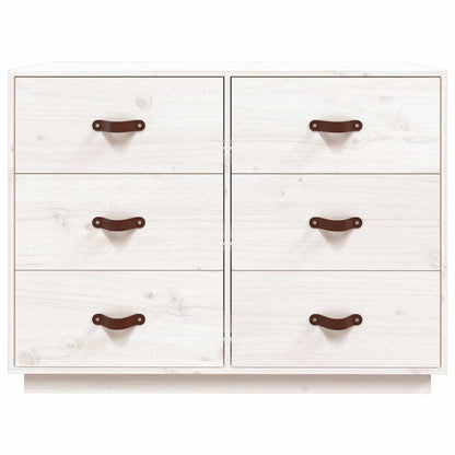 vidaXL Sideboard White 100x40x75 cm Solid Wood Pine