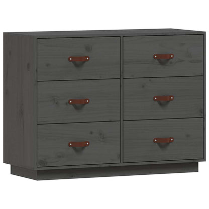 vidaXL Sideboard Grey 100x40x75 cm Solid Wood Pine