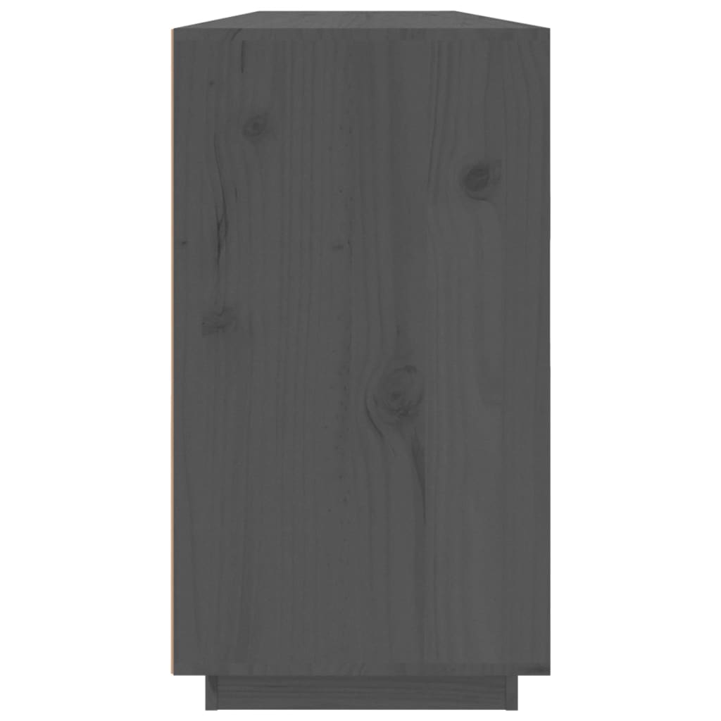 vidaXL Sideboard Grey 100x40x75 cm Solid Wood Pine