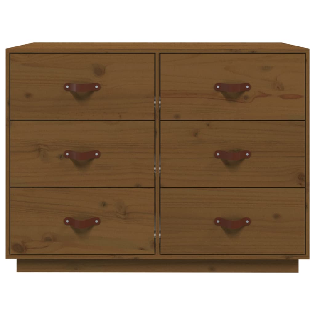 vidaXL Sideboard Honey Brown 100x40x75 cm Solid Wood Pine