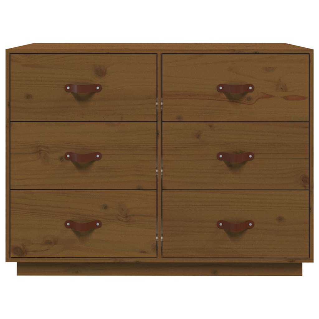vidaXL Sideboard Honey Brown 100x40x75 cm Solid Wood Pine
