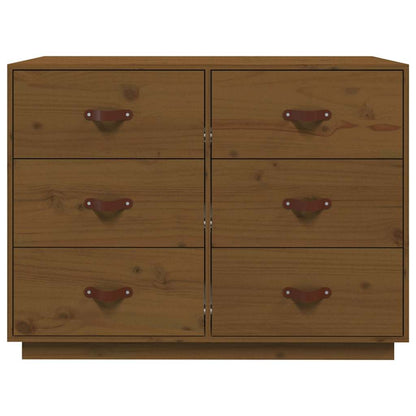 vidaXL Sideboard Honey Brown 100x40x75 cm Solid Wood Pine