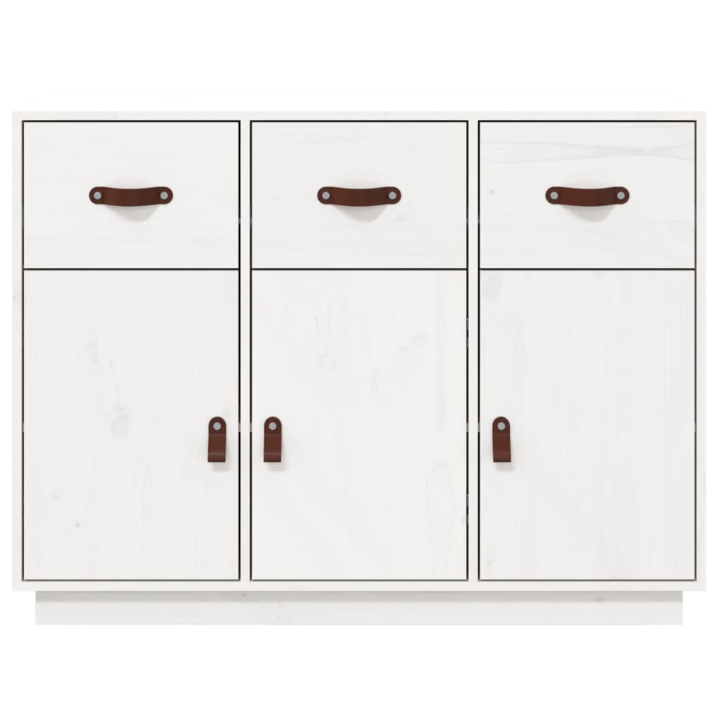 vidaXL Sideboard White 100x40x75 cm Solid Wood Pine