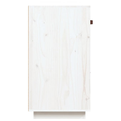 vidaXL Sideboard White 100x40x75 cm Solid Wood Pine