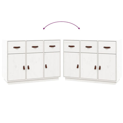 vidaXL Sideboard White 100x40x75 cm Solid Wood Pine