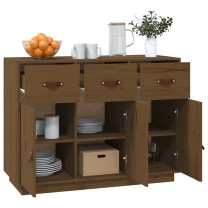 vidaXL Sideboard Honey Brown 100x40x75 cm Solid Wood Pine