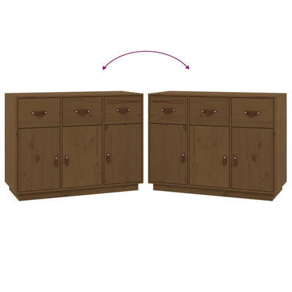 vidaXL Sideboard Honey Brown 100x40x75 cm Solid Wood Pine