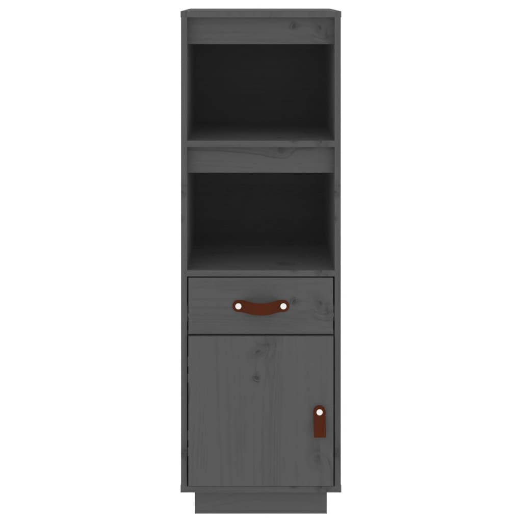 vidaXL Highboard Grey 34x40x108,5 cm Solid Wood Pine