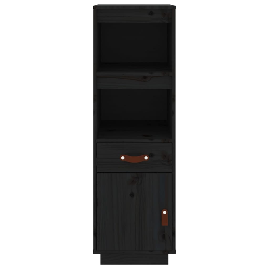 vidaXL Highboard Black 34x40x108,5 cm Solid Wood Pine