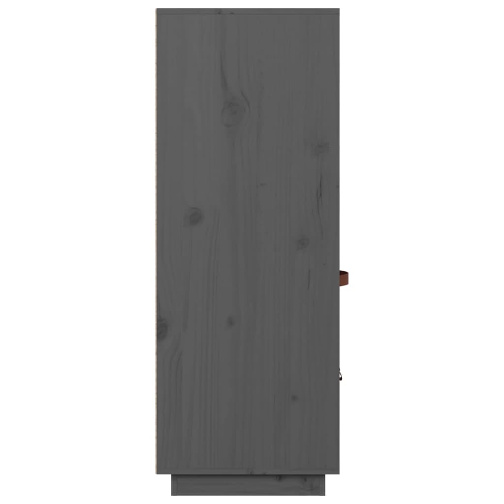 vidaXL Highboard Grey 67x40x108.5 cm Solid Wood Pine
