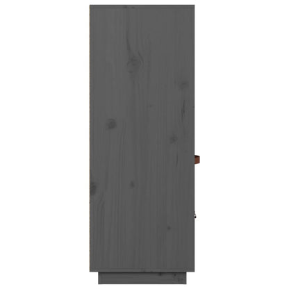 vidaXL Highboard Grey 67x40x108.5 cm Solid Wood Pine