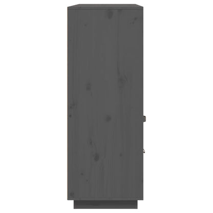 vidaXL Highboard Grey 100x40x108.5 cm Solid Wood Pine