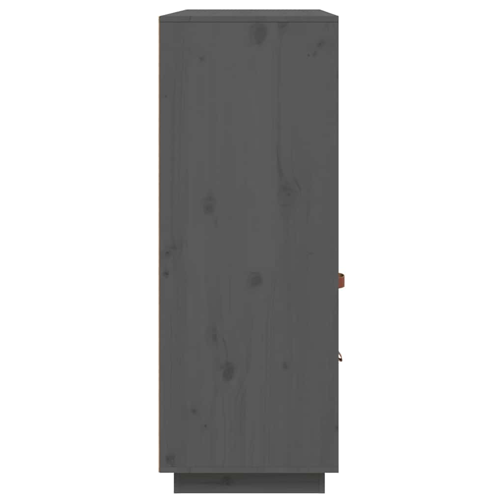 vidaXL Highboard Grey 100x40x108,5 cm Solid Wood Pine