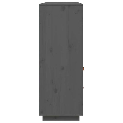 vidaXL Highboard Grey 100x40x108,5 cm Solid Wood Pine