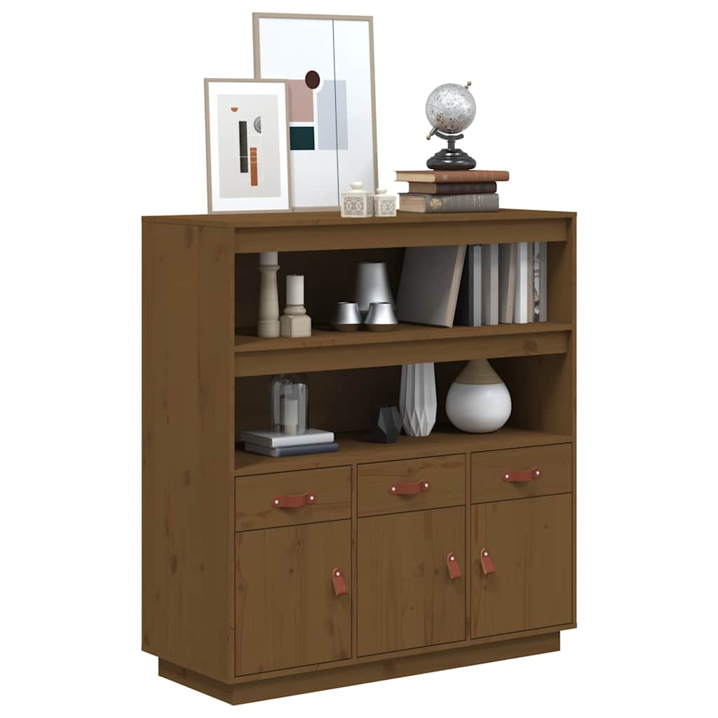 vidaXL Highboard Honey Brown 100x40x108,5 cm Solid Wood Pine