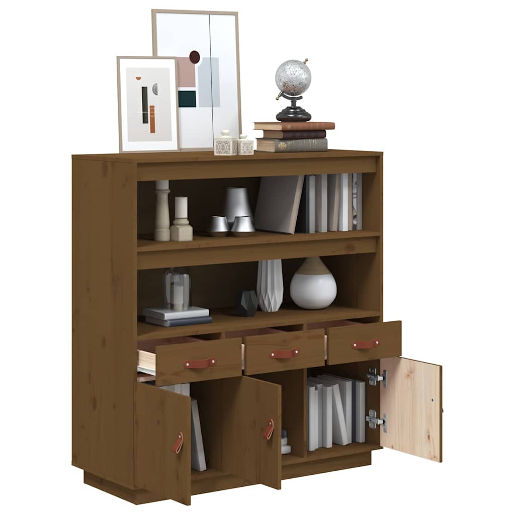 vidaXL Highboard Honey Brown 100x40x108,5 cm Solid Wood Pine