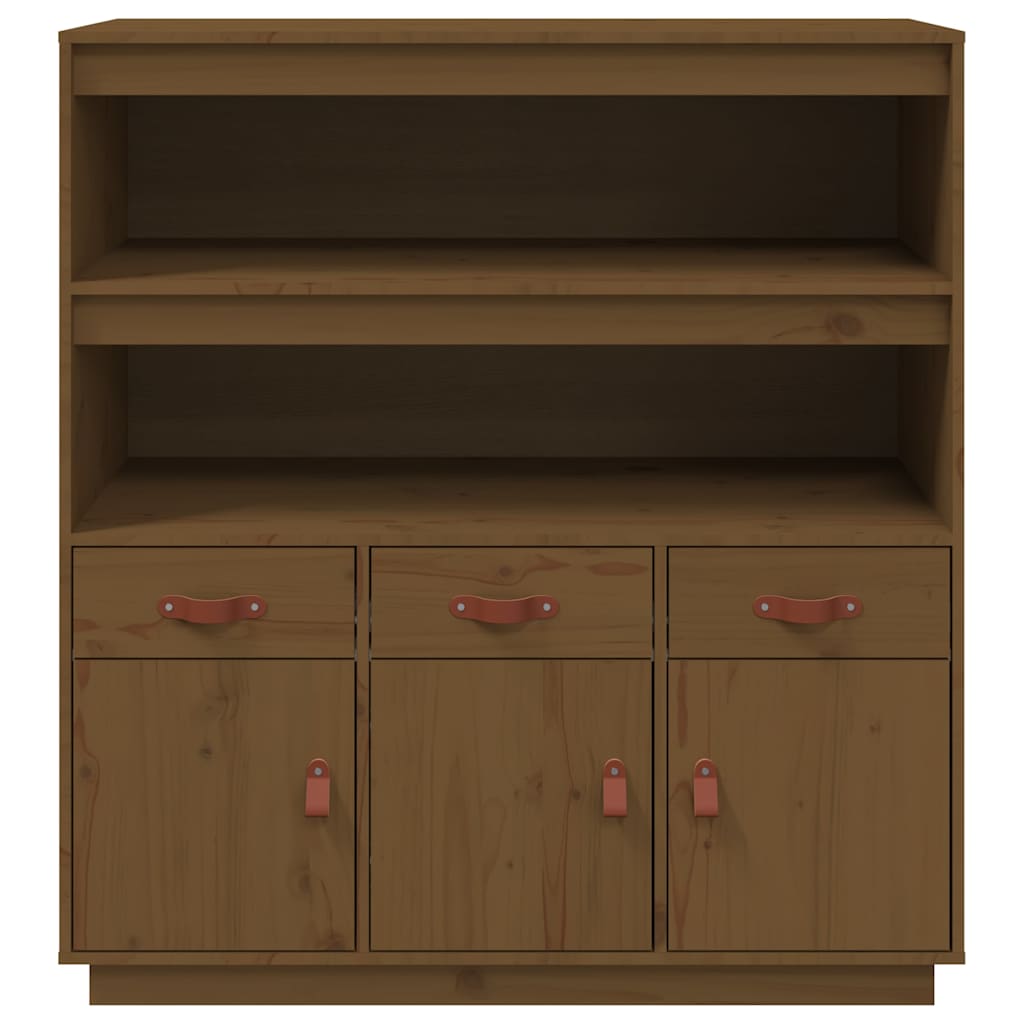 vidaXL Highboard Honey Brown 100x40x108,5 cm Solid Wood Pine