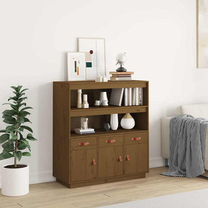 vidaXL Highboard Honey Brown 100x40x108,5 cm Solid Wood Pine