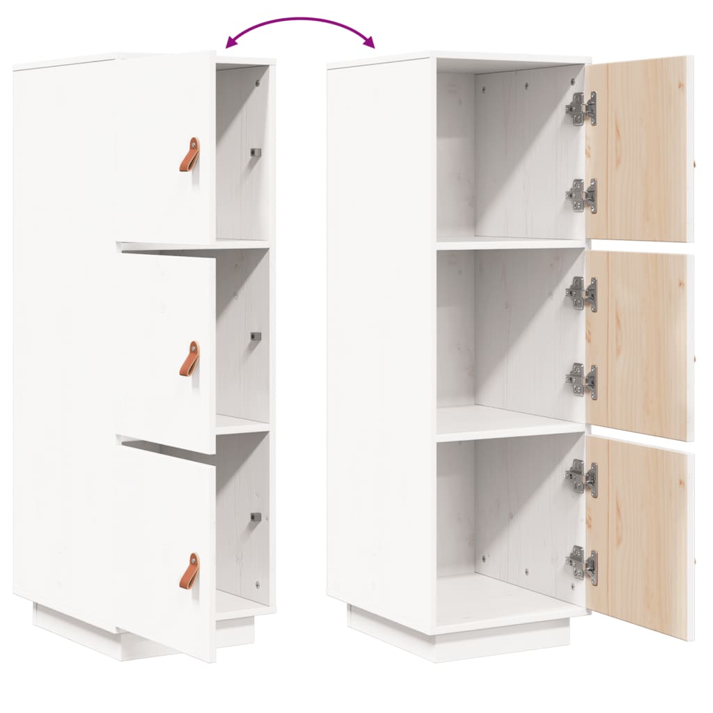 vidaXL Highboard White 34x40x108.5 cm Solid Wood Pine