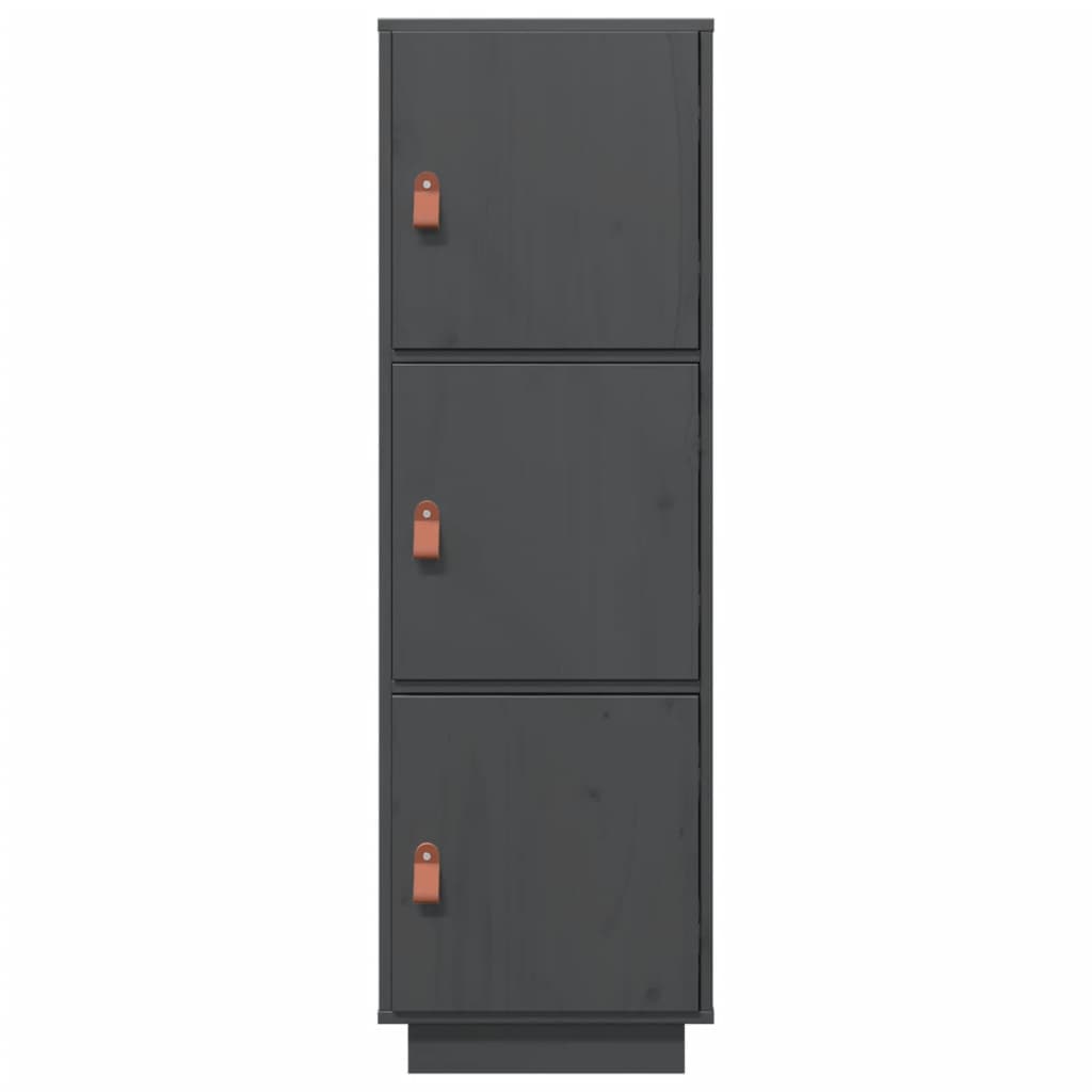 vidaXL Highboard Grey 34x40x108.5 cm Solid Wood Pine