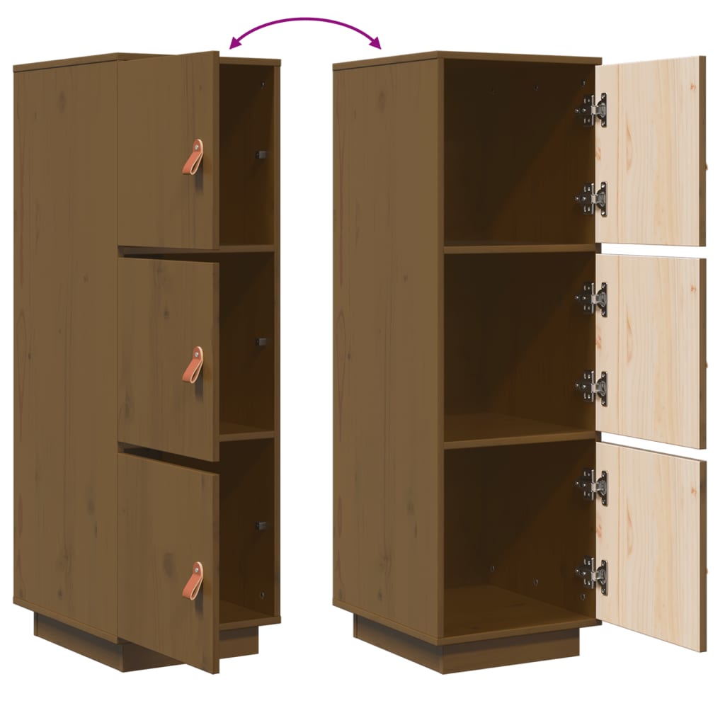 vidaXL Highboard Honey Brown 34x40x108.5 cm Solid Wood Pine
