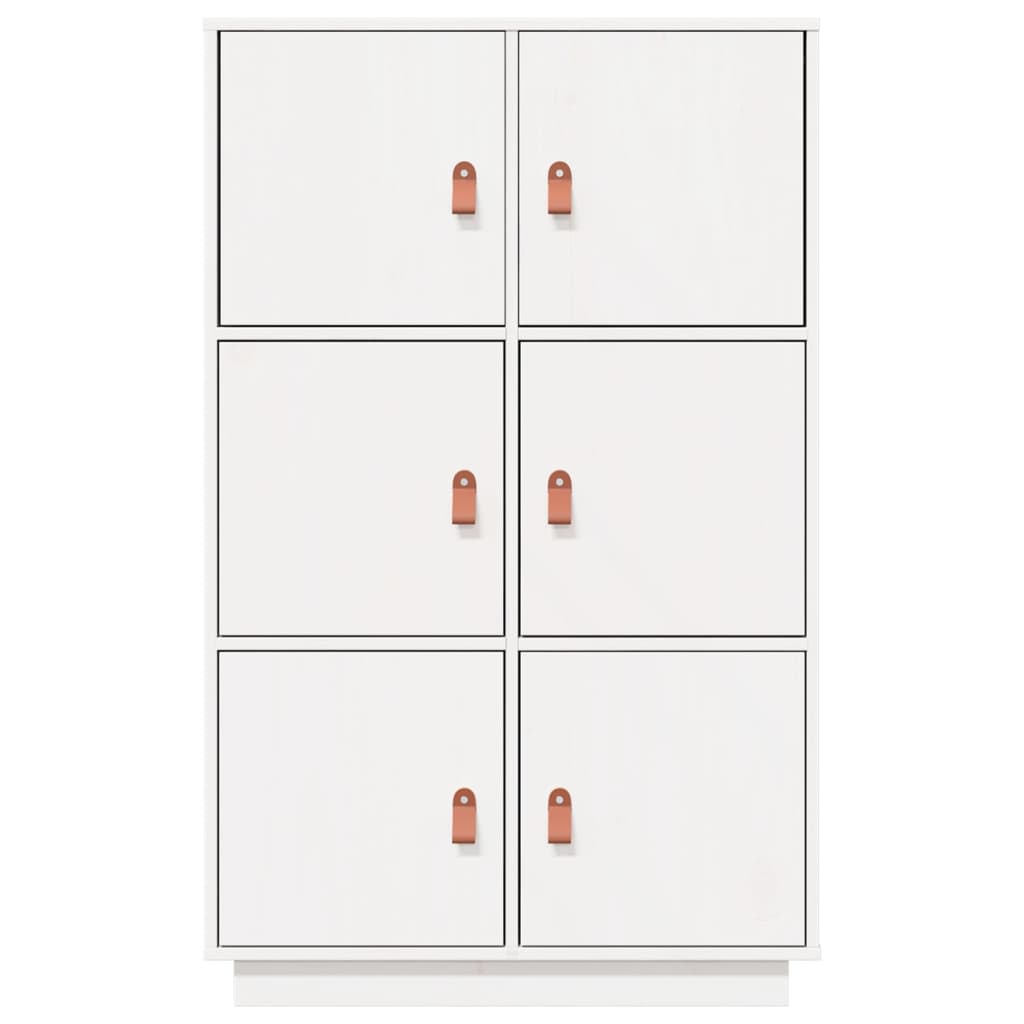 vidaXL Highboard White 67x40x108.5 cm Solid Wood Pine