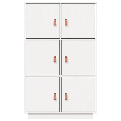 vidaXL Highboard White 67x40x108.5 cm Solid Wood Pine