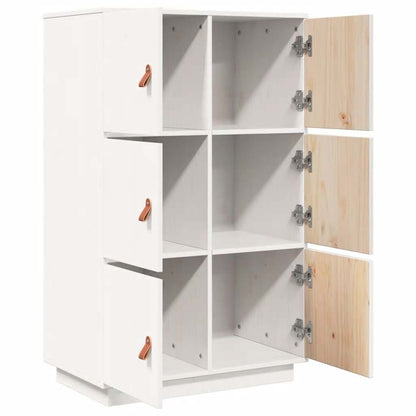vidaXL Highboard White 67x40x108.5 cm Solid Wood Pine