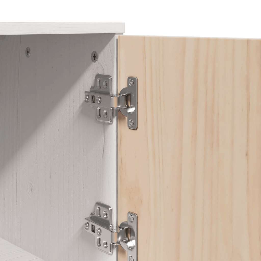 vidaXL Highboard White 67x40x108.5 cm Solid Wood Pine