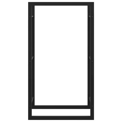 vidaXL Firewood Rack Matt Black 50x28x94 cm Steel