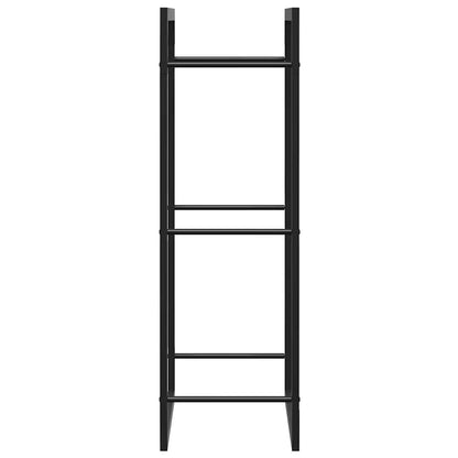 vidaXL Firewood Rack Matt Black 50x28x94 cm Steel