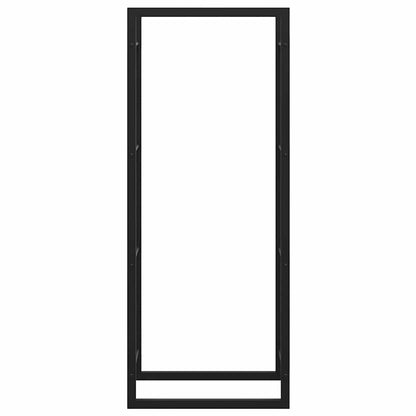 vidaXL Firewood Rack Matt Black 50x28x132 cm Steel