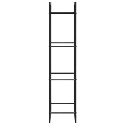 vidaXL Firewood Rack Matt Black 50x28x132 cm Steel